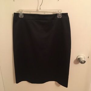 Black silk Pencil Skirt